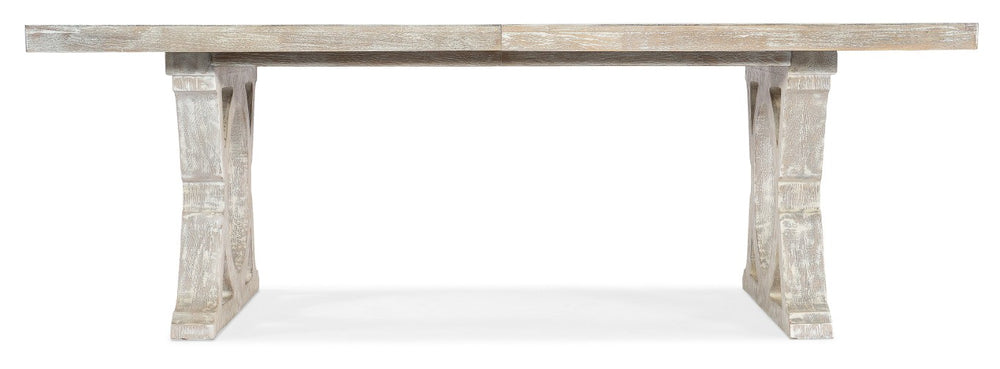 Hooker Furniture Serenity Topsail Rectangle Dining Table — Surf Oak Veneer, Double-Pedestal, 2X18" Leaves, Seats 8 6350-75207-80