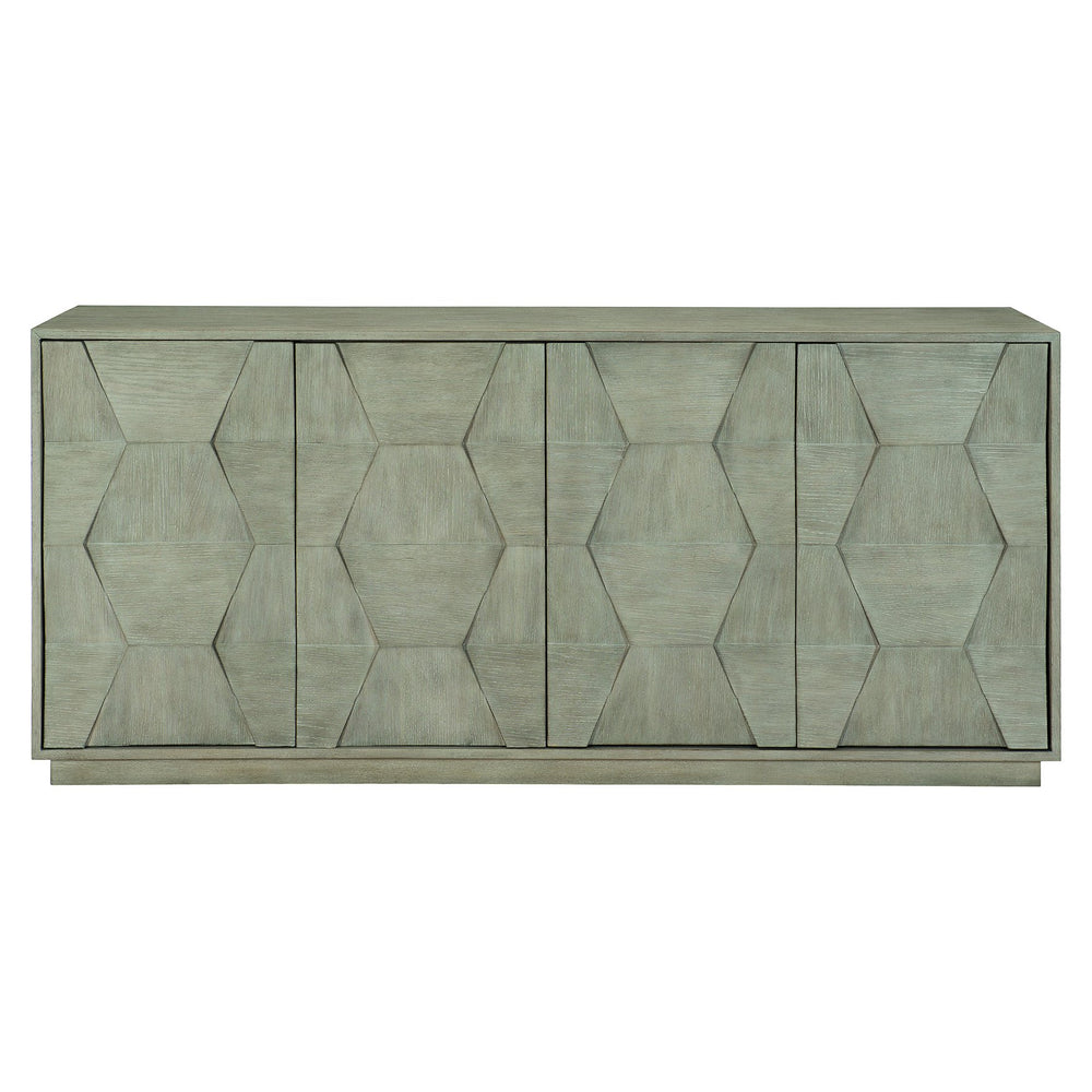 Bernhardt Bernhardt Linea Buffet With Cerused Oak Veneers, 4-Door Rustic-Modern Storage, Cable-Friendly Design 384134G