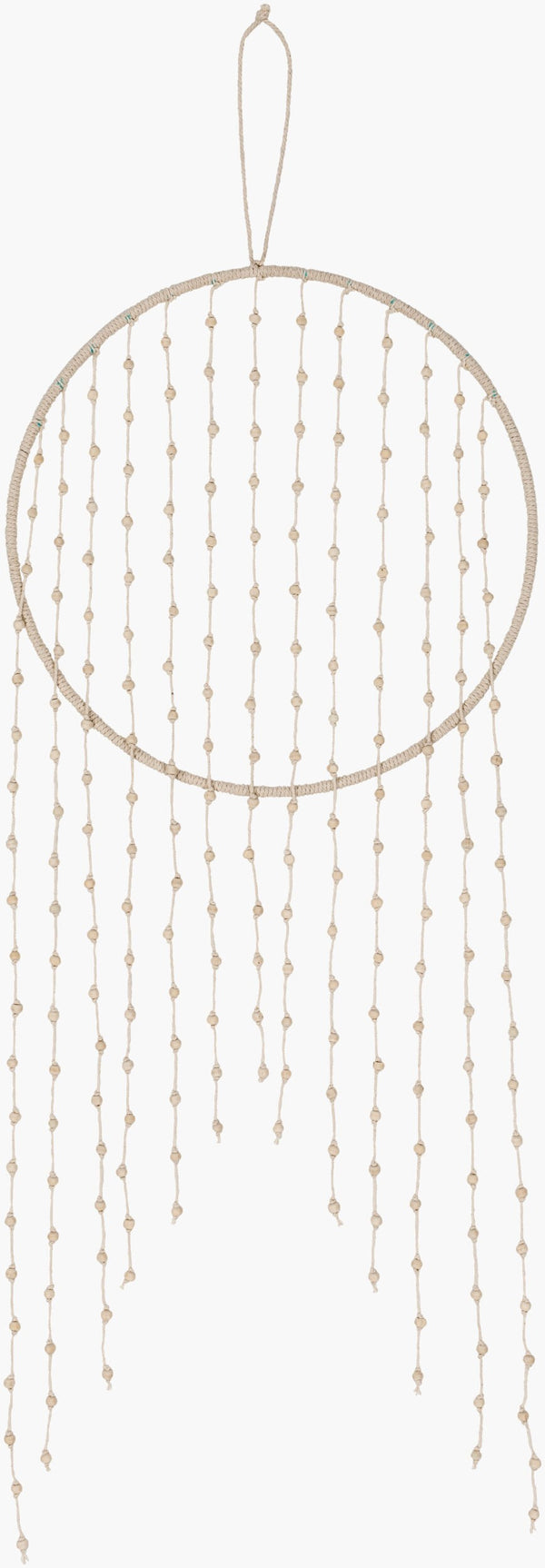Surya Ponti 30"H X 12"W Handmade Macrame Wall Hanging - Global-inspired Cotton Décor From India Beige Cotton,Metal Pti1000-1230