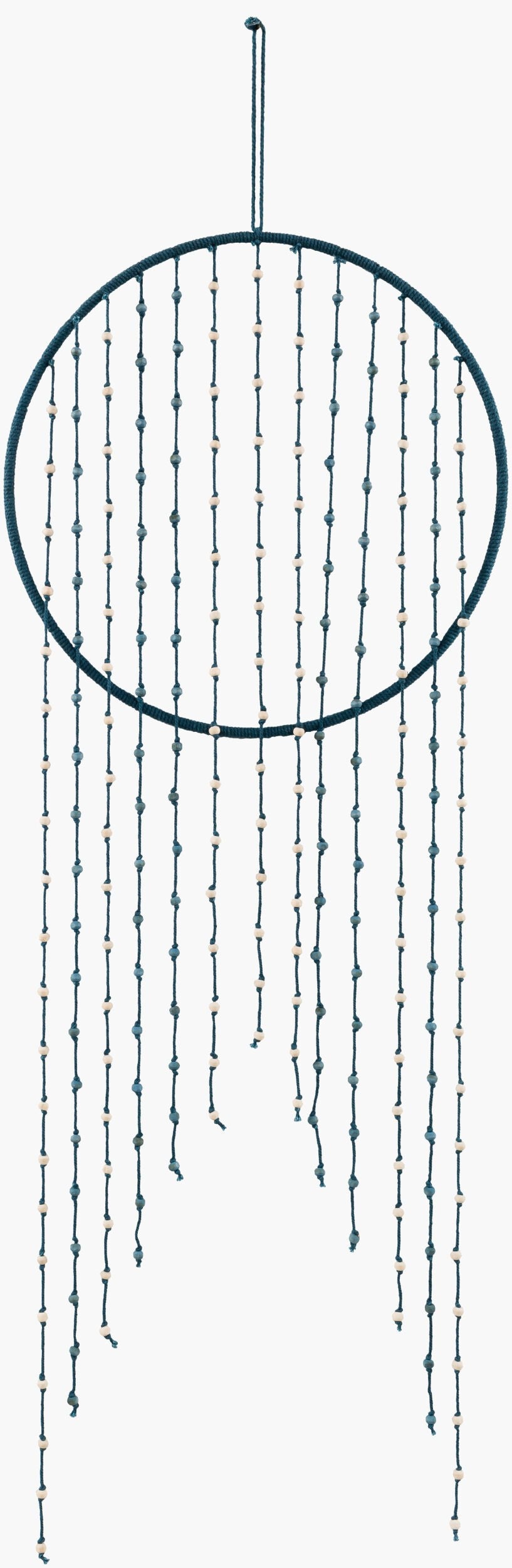 Surya Ponti 30"H X 12"W Handmade Macrame Wall Hanging - Global-inspired Cotton Décor From India Beige Cotton,Metal Pti1002-1230