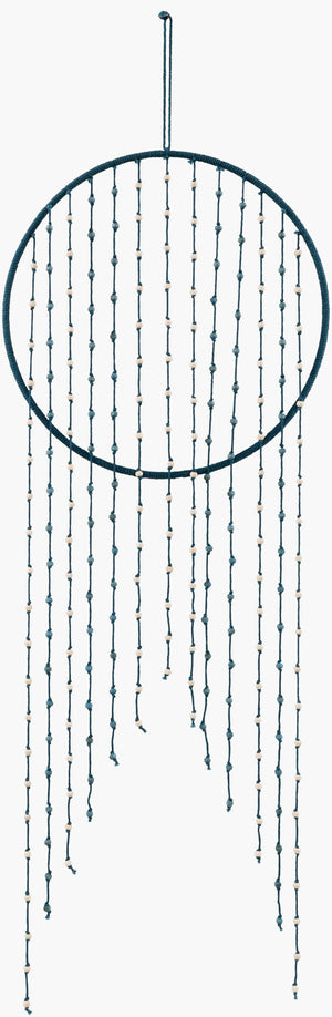 Surya Ponti 30"H X 12"W Handmade Macrame Wall Hanging - Global-inspired Cotton Décor From India Beige Cotton,Metal Pti1002-1230