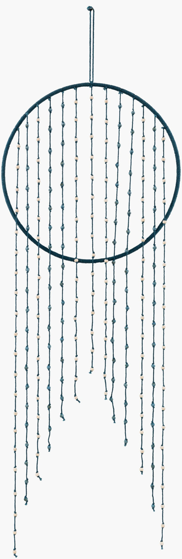 Surya Ponti 30"H X 12"W Handmade Macrame Wall Hanging - Global-inspired Cotton Décor From India Beige Cotton,Metal Pti1002-1230