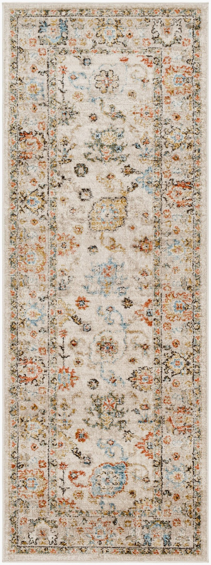 Livabliss Pertek Traditional Runner Rug Machine Woven Polypropylene for Hallway or Entryway Taupe, Deep Tea 2'7" x 7'3" PTK2300-2773
