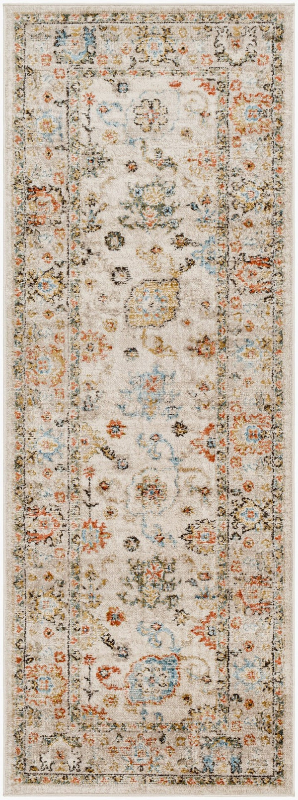 Livabliss Pertek Traditional Runner Rug Machine Woven Polypropylene for Hallway or Entryway Taupe, Deep Tea 2'7" x 7'3" PTK2300-2773