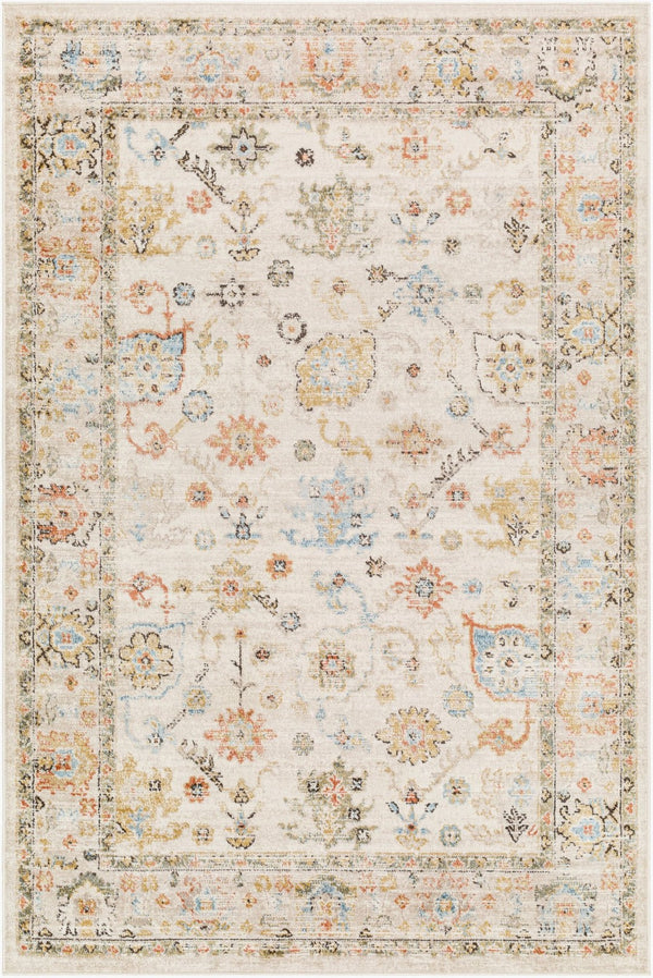 Livabliss Pertek Traditional Runner Rug Machine Woven Polypropylene for Hallway or Entryway Taupe, Deep Tea 6'7" x 9' PTK2300-679