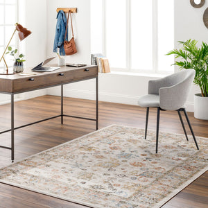 Livabliss Pertek Traditional Runner Rug Machine Woven Polypropylene for Hallway or Entryway Taupe, Deep Tea 6'7" x 9' PTK2300-679
