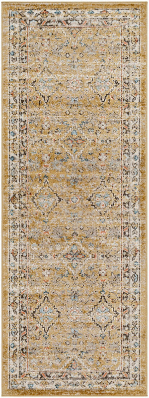 Livabliss Pertek Traditional Runner Rug Machine Woven Polypropylene for Hallway or Entryway Dark Brown, Tau 2'7" x 7'3" PTK2305-2773