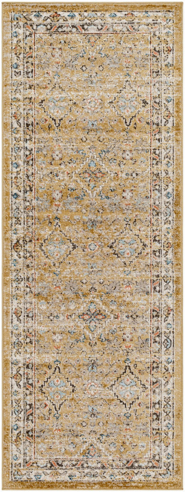 Livabliss Pertek Traditional Runner Rug Machine Woven Polypropylene for Hallway or Entryway Dark Brown, Tau 2'7" x 7'3" PTK2305-2773