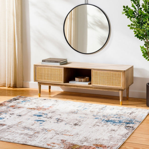 Livabliss Pertek Machine Woven Polypropylene Area Rug Minimalist Turkish Accent for Entryways Taupe, Gray 2' x 2'11" PTK2308-23