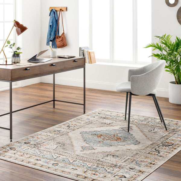Livabliss Pertek Traditional Polypropylene Accent Rug Turkey Woven Medium Pile Entryway Floor Taupe, Gray 2' x 2'11" PTK2311-23