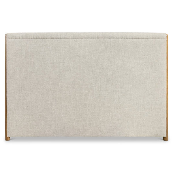 Bernhardt Bernhardt Brasea Upholstered Panel Bed Mahogany Wood Posts Modern Retro Bedroom King K2298