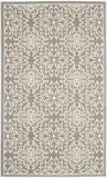 Nourison Jubilant JUB06 Machine Made Power-loomed Narrow Border Indoor Only Farmhouse Contemporary Rug Ivory,Grey, Grey 100% Polypropylene 99446785244