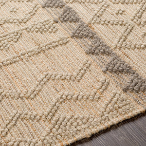Surya Preston 2' X 3' Handmade Area Rug - Global-inspired Wool & Jute Blend For Cozy Living Spaces Tan Jute,Wool Ptn2301-576