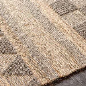 Surya Preston 2' X 3' Handmade Area Rug - Global-inspired Wool & Jute Blend For Cozy Living Spaces Tan Jute,Wool Ptn2302-268