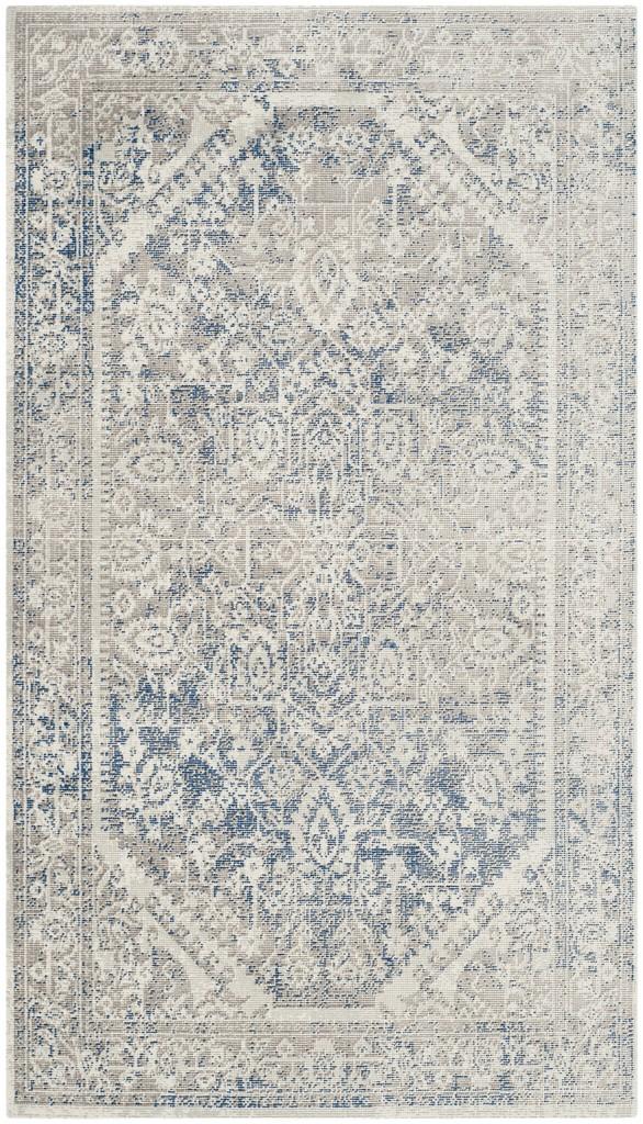 Safavieh Patina 318 Power Loomed  Rug Grey / Blue PTN318A-3