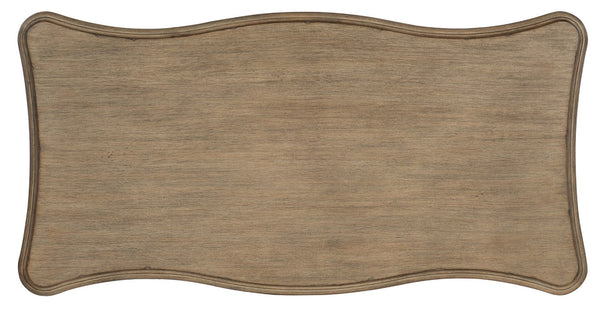 Hooker Furniture Corsica Rustic Acacia Writing Desk With Reclaimed Finish, Center Drawer & Pullout Shelves, 60" 5180-10459