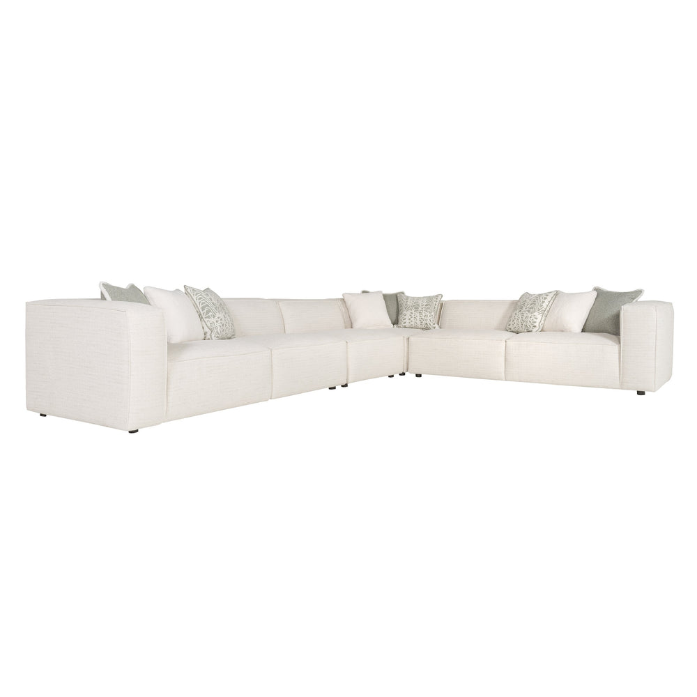 Bernhardt Bernhardt Bliss Sectional Offers Deep-Seat Comfort With Oversized Track Arms, Tailored Welt Detail, Customizable Layouts For Lasting Transitional Style And Support - Made to Order Cream 160.5" W x 123.5" D x 19" H K1883