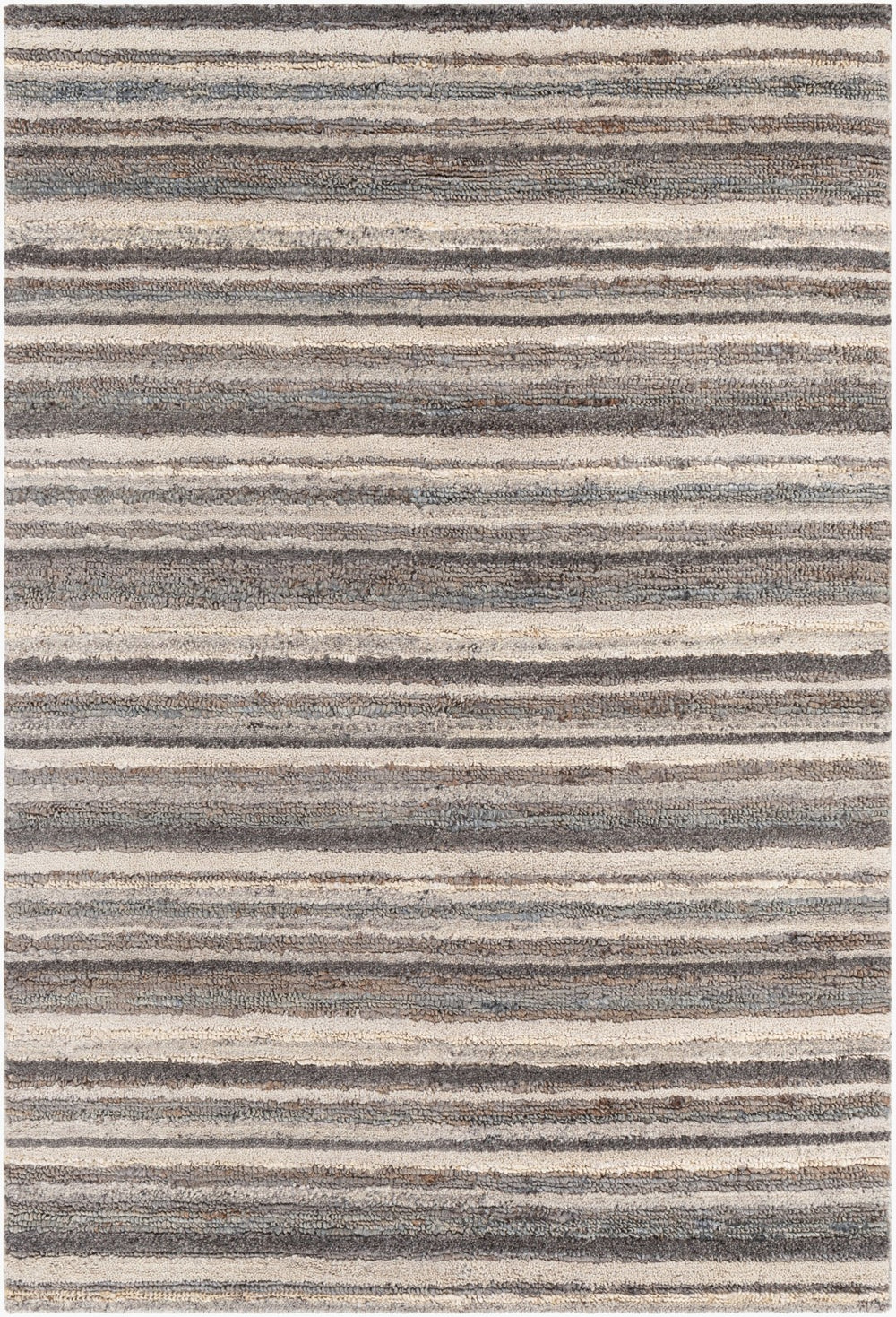 Surya Petra 2' X 3' Hand-woven Wool & Jute Area Rug - Elegant Traditional Design For Any Room Decor Charcoal Jute,Wool Ptr2300-23
