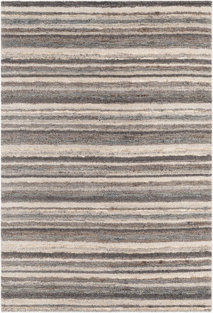 Surya Petra 2' X 3' Hand-woven Wool & Jute Area Rug - Elegant Traditional Design For Any Room Decor Charcoal Jute,Wool Ptr2300-23