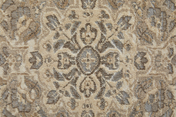 Feizy Rugs Celene Vintage-inspired Floral Medallion Rug – Luxurious Machine-made Design For Timeless Elegance Tan,Brown,Ivory Viscose,Polyester Cel39kxfbgegryp00