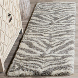 Safavieh Portofino Shag 215 Power Loomed Polypropylene Pile Shag & Flokati Rug Ivory / Grey PTS215A-10