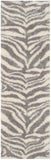 Safavieh Portofino Shag 215 Power Loomed Polypropylene Pile Shag & Flokati Rug Ivory / Grey PTS215A-10