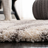 Safavieh Portofino Shag 215 Power Loomed Polypropylene Pile Shag & Flokati Rug Ivory / Grey PTS215A-10