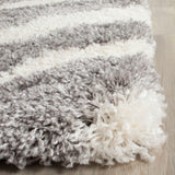 Safavieh Portofino Shag 215 Power Loomed Polypropylene Pile Shag & Flokati Rug Ivory / Grey PTS215A-10