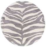 Safavieh Portofino Shag 215 Power Loomed Polypropylene Pile Shag & Flokati Rug Ivory / Grey PTS215A-10