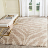 Safavieh Portofino Shag 215 Power Loomed Polypropylene Pile Shag & Flokati Rug Ivory / Beige PTS215B-5SQ