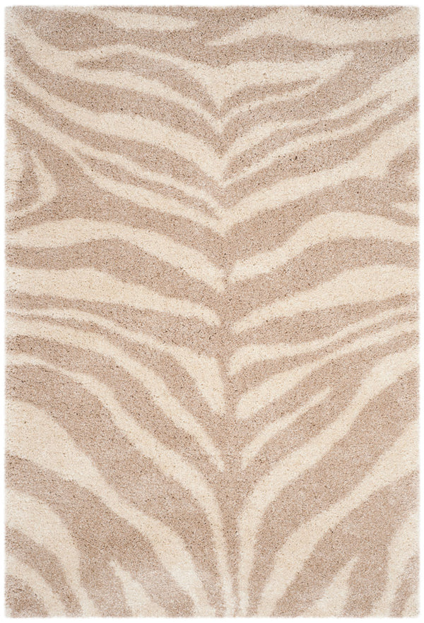 Safavieh Portofino Shag 215 Power Loomed Polypropylene Pile Shag & Flokati Rug Ivory / Beige PTS215B-5SQ