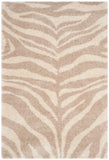 Safavieh Portofino Shag 215 Power Loomed Polypropylene Pile Shag & Flokati Rug Ivory / Beige PTS215B-5SQ