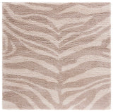 Safavieh Portofino Shag 215 Power Loomed Polypropylene Pile Shag & Flokati Rug Ivory / Beige PTS215B-5SQ