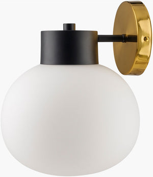 Livabliss Petit Metal Wall Sconce with Glass Shade Traditional Fixture for Hallway or Bedroom PTT-001