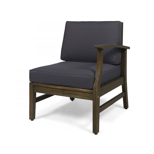 English Elm Perla Armless Accent Chair Tailored Low Profile Upholstered Seat for Living Room 58941.00L-M-RGDGRY-59098.00GRY
