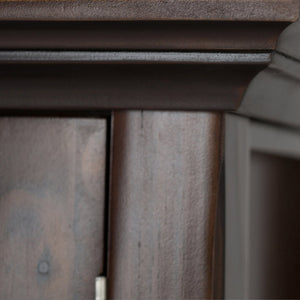 English Elm Acadian 60" Tv Media Stand - Elegant Brunette Brown With Storage & Cable Management For Your Home B136P159420