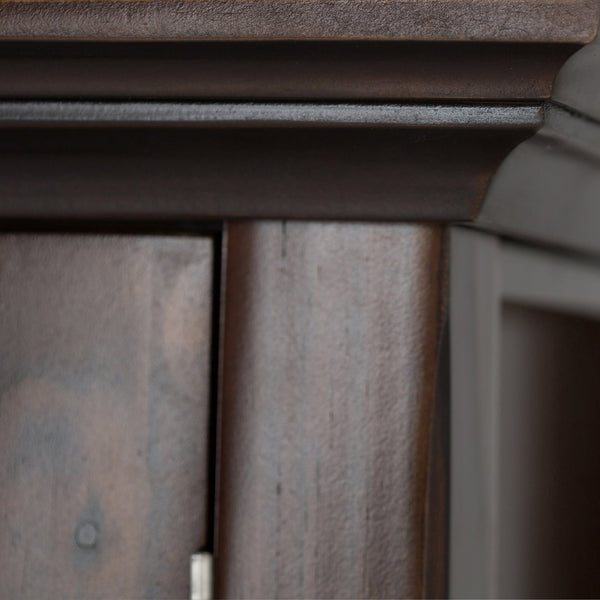 English Elm Acadian 60" Tv Media Stand - Elegant Brunette Brown With Storage & Cable Management For Your Home B136P159420