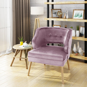 Christopher Knight Home® - Noble House - Mariposa Mid Century Light Lavender Velvet Accent Chair