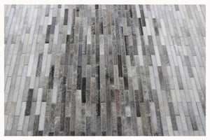 Pasargad Galaxy Collection Silver Cowhide Area Rug - Luxurious Geometric Elegance For Any Space   Ptx-1960 10x14