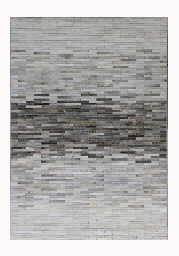 Pasargad Galaxy Collection Silver Cowhide Area Rug - Luxurious Geometric Elegance For Any Space   Ptx-1960 10x14
