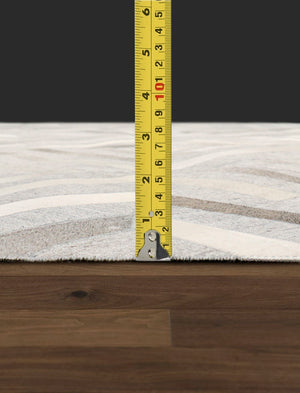 Pasargad Home Galaxy Collection Area Rug: Luxurious Silver Cowhide & Sari Silk For Elegant Spaces   Ptx-3104 5x8