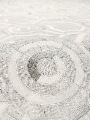 Pasargad Home Galaxy Collection Hand-loomed Cowhide Area Rug - Unique Geometric Elegance   Ptx-3137 9x12