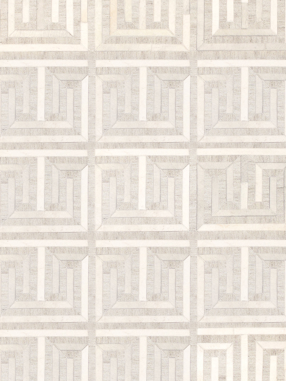Pasargad Home Galaxy Cowhide & Sari Silk Area Rug - Luxurious Geometric Design for Elegant Spaces