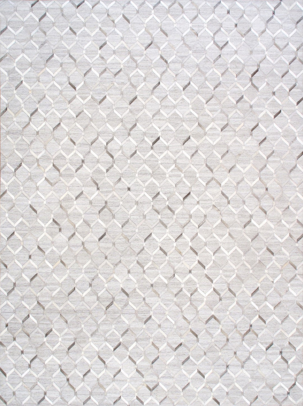 Pasargad Home Galaxy Collection Area Rug: Luxurious Silver Cowhide & Sari Silk For Elegant Spaces   Ptx-3284 5x8