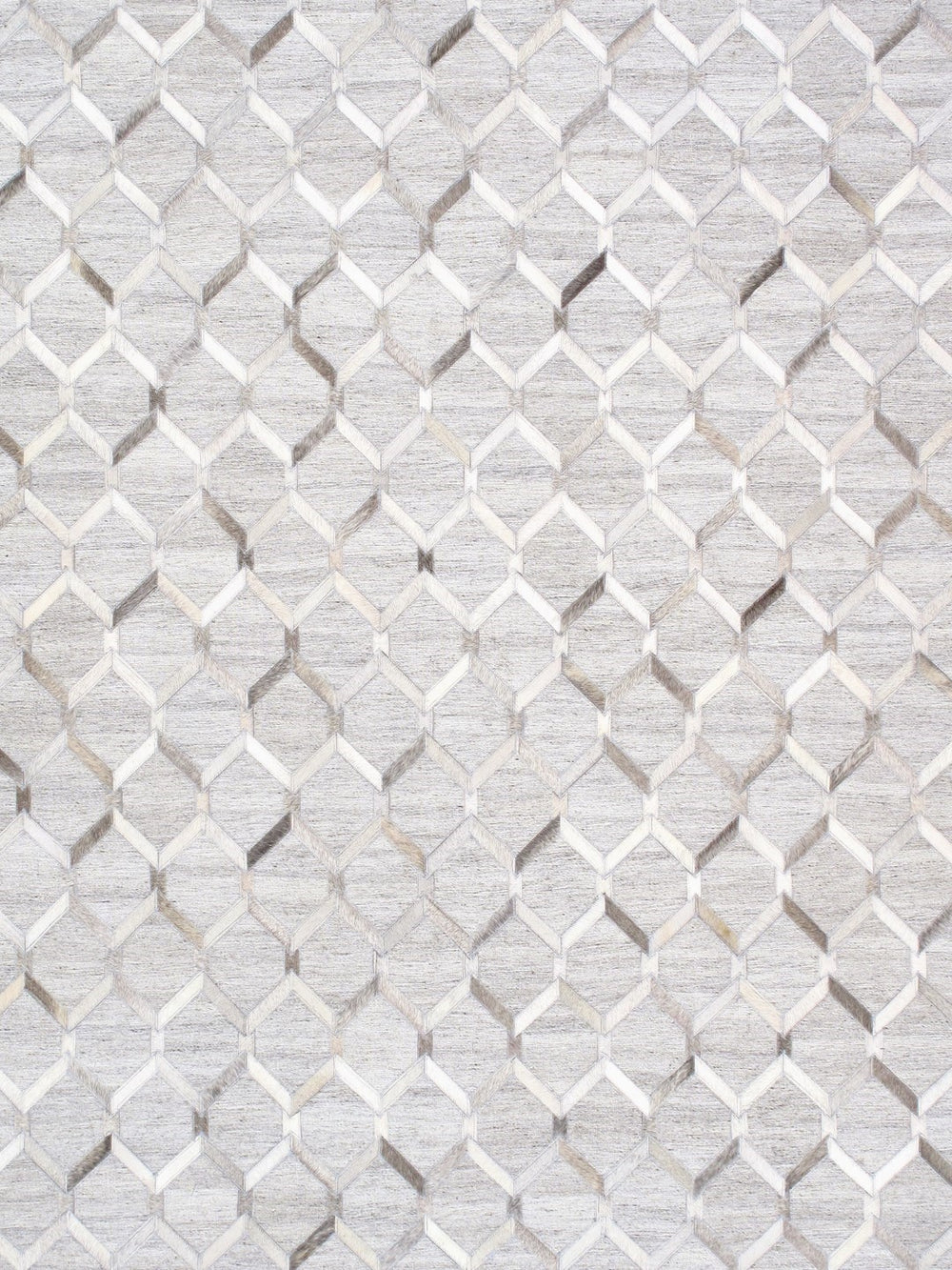 Pasargad Home Galaxy Collection Area Rug: Luxurious Silver Cowhide & Sari Silk For Elegant Spaces   Ptx-3284 5x8