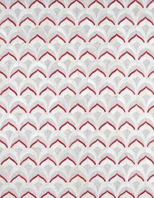 Pasargad Hand-loomed Cowhide Area Rug - Elegant Geometric Design For Luxurious Home Décor Enhancement   Ptx-3520 2x3