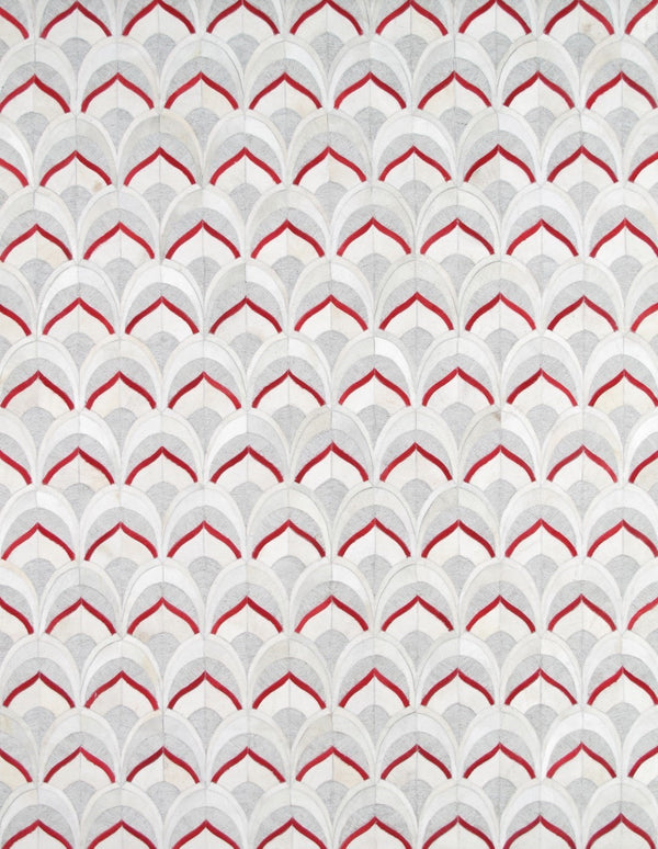 Pasargad Hand-loomed Cowhide Area Rug - Elegant Geometric Design For Luxurious Home Décor Enhancement   Ptx-3520 2x3