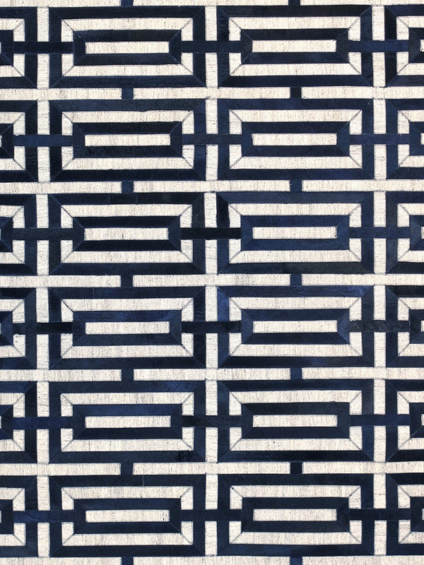 Pasargad Galaxy Collection Silver Cowhide Area Rug - Luxurious Geometric Elegance For Any Space   Ptx-4165 4x6