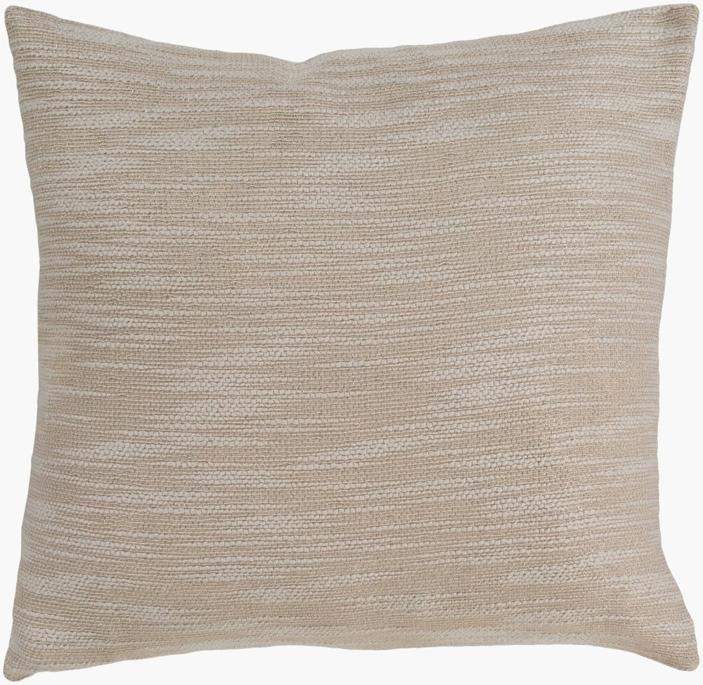 Surya Purist Woven Cotton Lurex Square Accent Pillow Handcrafted Metallic Gleam Sofa Decor PU001-2020D