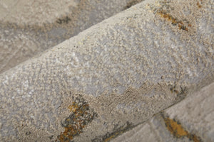 Feizy Rugs Waldor Modern Abstract Rug - Elegant High-low Pile Design For Chic Home Decor, Crafted In Turkey Gold,Ivory,Gray Polypropylene,Polyester 7353602fivy000i71